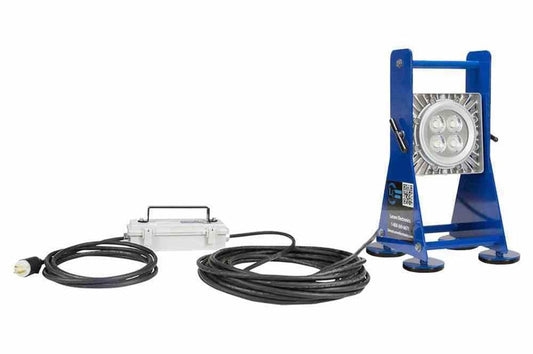 25 Watt Portable Explosion Proof LED Light - 120-277V AC Stepped Down to 12 or 24 V DC - 3,500 Lumens - Non-Spark Aluminum Magnetic Base
