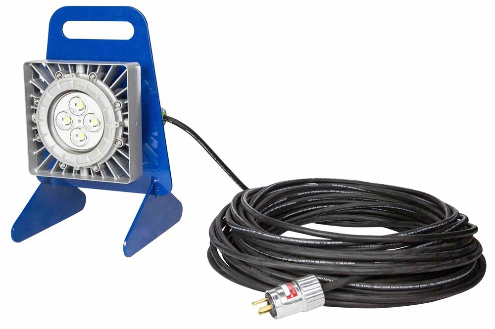 Low Voltage Portable Explosion Proof LED Light - 9-32V DC or 12V AC - Non-Spark Aluminum Base