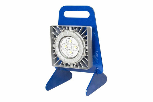 50W Portable Explosion Proof LED Light - Non-Spark Aluminum Base - Inline Switch - Junction Box & (2) 3/4" NPT hubs