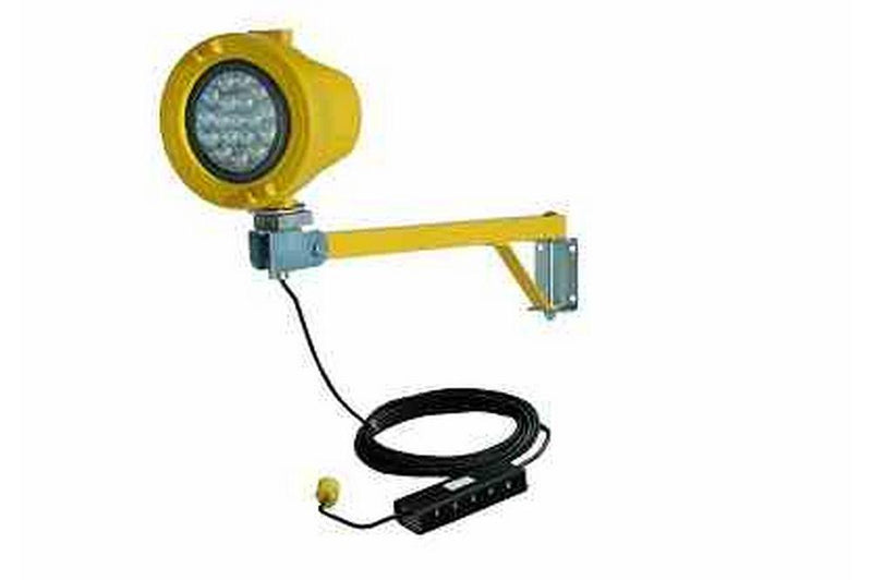 Explosion Proof Dock Light - Class I, Div. I, Groups C & D - 90 Watt LED Lamp - Extension Arm