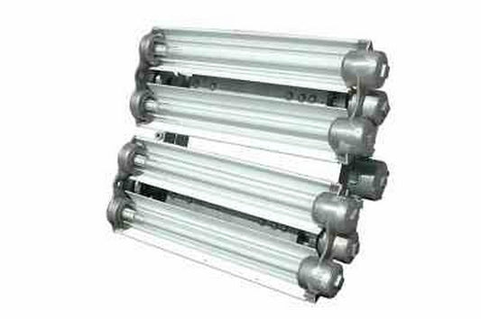 Larson Explosion Proof Fluorescent Lights w/ Emergency Battery Backup - 2 foot 4 Lamp - Multi-Volatge