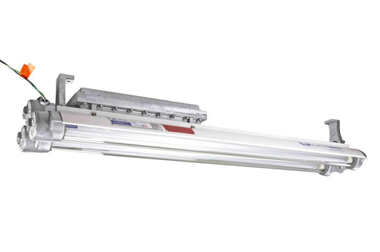 Explosion Proof Emergency Fluorescent Light Combination - 4 foot - 2 T8 lamps - Class I, Div I
