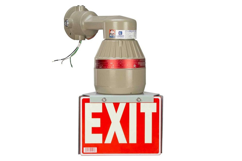 26W Explosion Proof Compact Fluorescent Exit Sign - 1800/450 Lumens - Class I, Div. 1 & 2