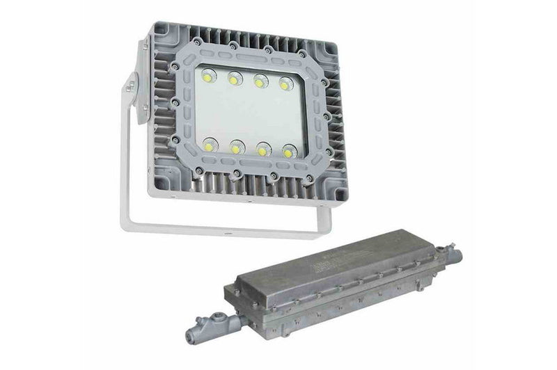 100W Explosion Proof Emergency LED Flood Light - Surface Mount - 14,000 Lumens - C1D1