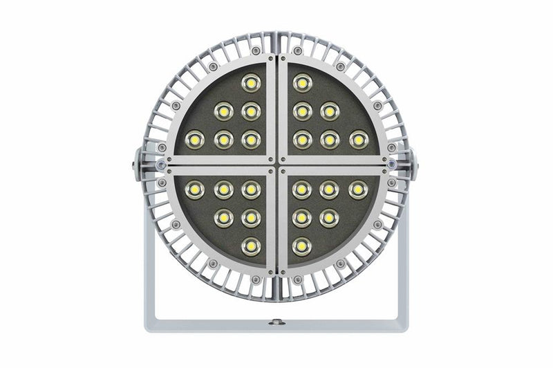 300W Explosion Proof Round LED Light Fixture - Class I, II, III - 24V DC - Emergency, Group B