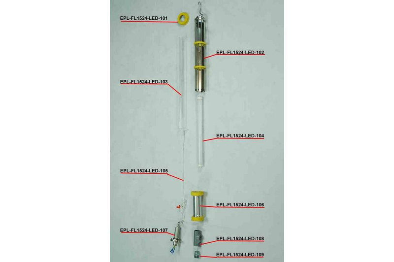 Replacement Aluminum Handle with Rubber Bump Guards for EPL-FL1524-LED Series Drop Lights