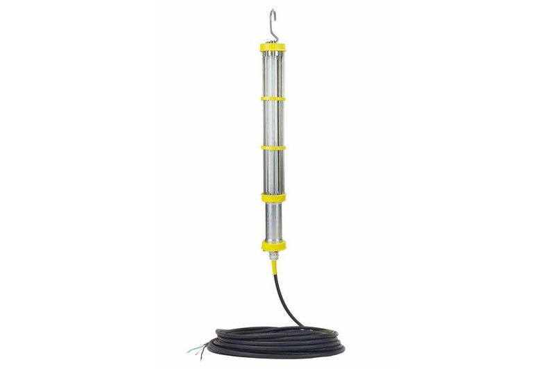 Explosion Proof LED Aluminum Drop Light - Class 1 Div 1 - 200' Cord with Flying leads - No Cord Cap