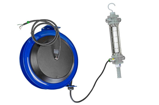 Explosion Proof LED Aluminum Drop Light - Class I Div 1 - 100ft General Use Cord Reel - PuriLite