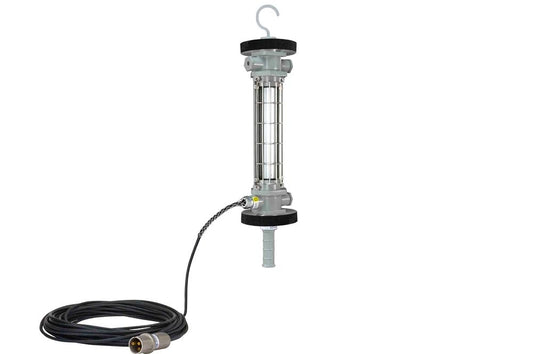 Explosion Proof LED Aluminum Drop Light - Rubber Guards - 60' 16/3 SOOW w/ Kellum Relief - CPP516 - PuriLite
