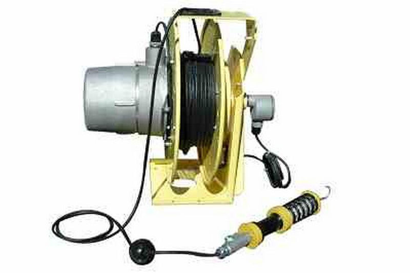 Explosion Proof Fluorescent Hand Light & Cord Reel - Class 1, Div. 2 - 100' SOOW Cord