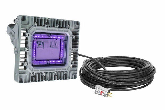 100W Explosion Proof Ultraviolet LED Light Fixture - C1D1 - 365NM - 100' SOOW Cord w/ EXP Plug