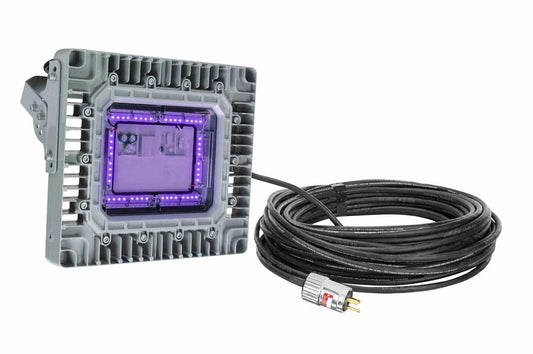 100W Explosion Proof Ultraviolet LED Light Fixture - Class I, II, III - 20' SOOW Cord w/ EXP Plug