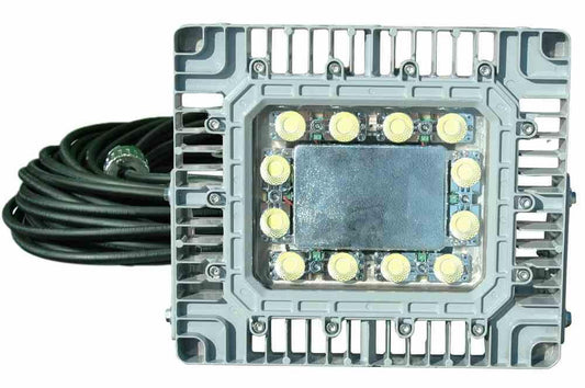 150W Explosion Proof High Bay LED Light Fixture - C1D1 - Paint Booth Approved - 3' w/ 5-15P EXP Plug