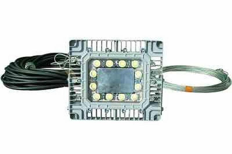 C1D1 Explosion Proof 150 Watt LED Light Fixture - 50ft 16/3 Steel Braided Cable - EXP Plug
