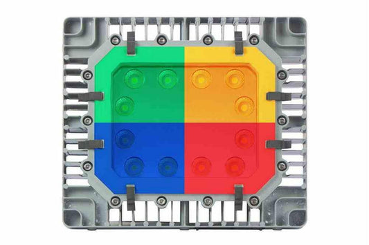 150W Explosion Proof High Bay LED Colored Light Fixture - 21000 Lumens - C1D1 - Paint Spray Booth