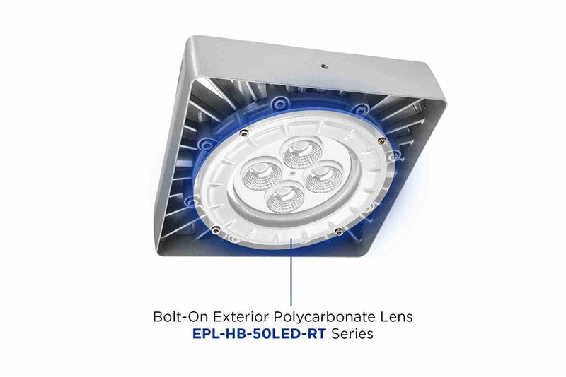 Bolt-On Exterior Polycarbonate Lens for EPL-HB-50LED-RT Series
