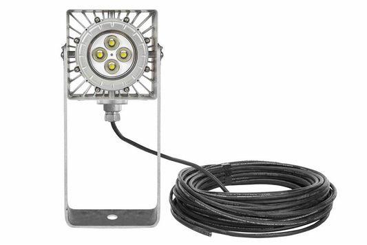 50W Explosion Proof Low Bay LED Light - 24V DC - Extended Bracket - Blunt Cut End