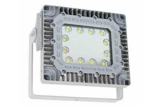 150 Watt Explosion Proof LED Flood Light - Surface Mount - 21,000L - 100' SOOW EXP Plug - Wiring Hub