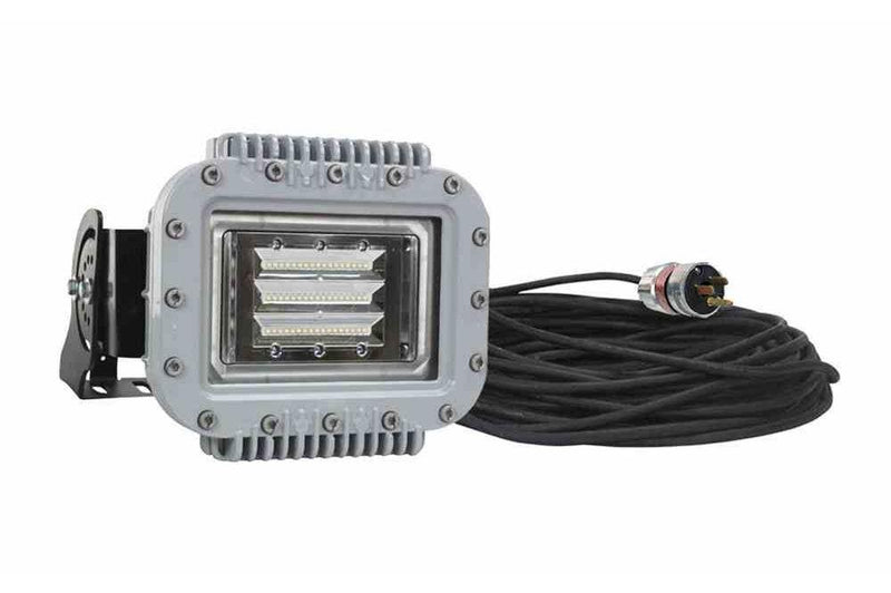 70W Explosion Proof Low Profile LED Light Fixture - 6000 Lumens - C1D1&2 - 20' 16/3 Cord - EXP Plug