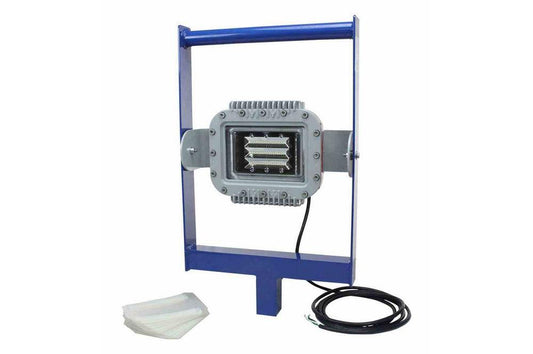 Portable Explosion Proof LED Light - 2.5 Pipe Stub Mount - 70 Watt LED - Aluminum Finish - C1D1