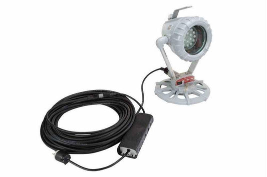 30W Explosion Proof LED Light - Inline Transformer - 90-305VAC or 127-431VDC Stepped Down to 12VDC