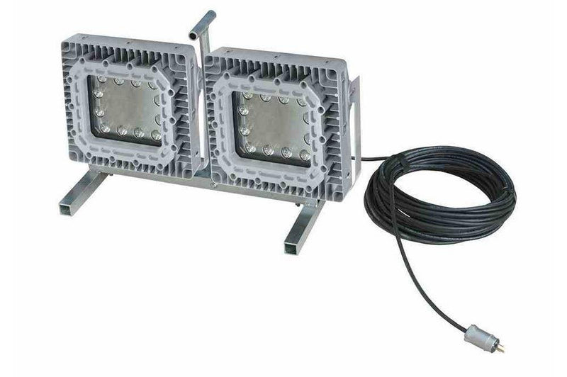 Portable Explosion Proof LED Light with Pedestal Stand - 2 X 150 Watt LED Lights - Class 1 Div 1