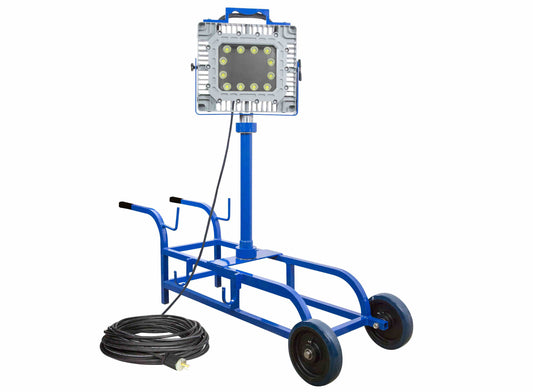 Larson 150W EXP LED Light - 21,000 Lm - 3' Cart Mount - Quick Change Mount - C1D1- 100' 16/3 SOOW- GEN Plug