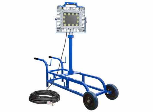 Larson 150W EXP LED Light - 21,000 Lm - 3' Cart Mount - Quick Change Mount - C1D1- 100' 16/3 SOOW- EXP Plug