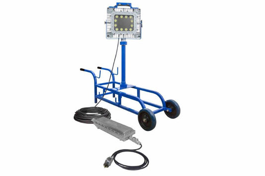 Larson 150W EXP LED Light - 21,000 Lm - 3' Cart Mount - Quick Change Mount - C1D1 - 100' 12/3 SOOW - Inline