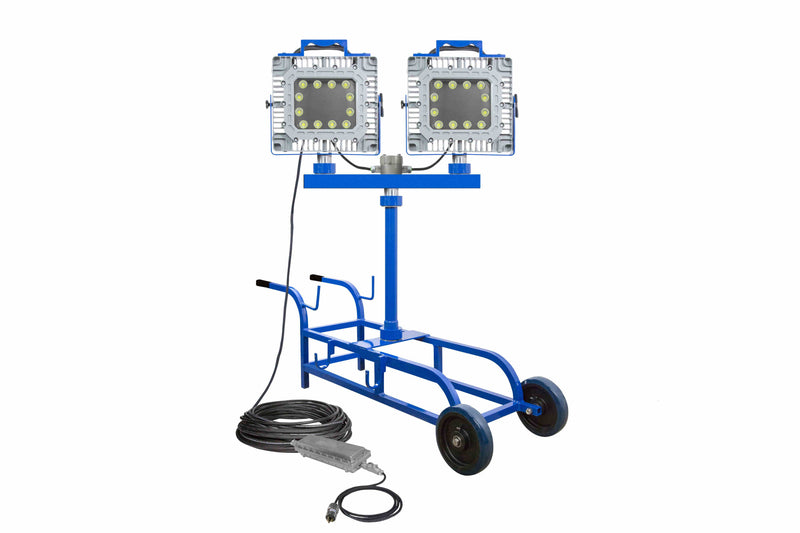 Larson 300W EXP LED Light - 42,000 Lm - 3' Cart Mount - Quick Change Mount - C1D1 - 100' 12/3 SOOW - Inline