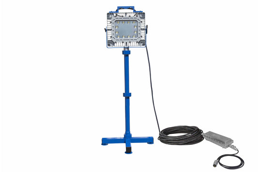 Larson 150W EXP LED Light - 21,000 Lm - 5ft Stand - Quick Change Mount - C1D1 - 100' 12/3 SOOW - EXP Plug