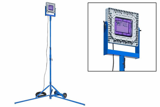 150W Explosion Proof UV LED Light Tower - Quadpod Mount - C1D1 - 365NM - 100' Cord w/ EXP Plug