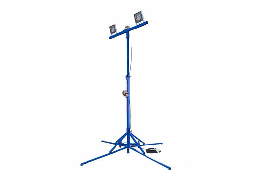 100W Explosion Proof LED Light Tower - Quadpod - C1D1 - 30 Meter Cord w/ CEE 16 Amp Pin & Sleeve