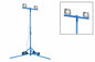 100W Explosion Proof LED Light Tower - Tripod Mount - C1D1 - 100' 16/3 SOOW Cord w/ EXP Plug