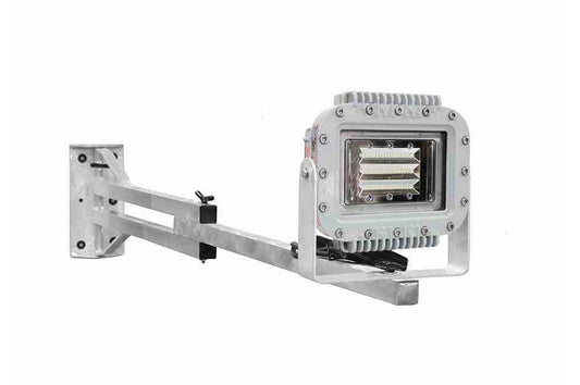 Low Profile 70 Watt Explosion Proof LED Switch Blade Dock Light - 10 Foot Stainless Steel Arm