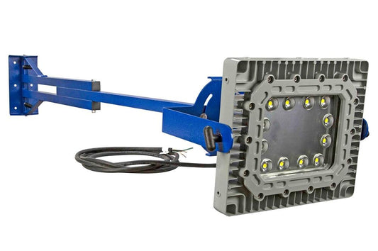 100 Watt Explosion Proof C1D1 LED Switch Blade Dock Light - 6' Pivoting Aluminum Arm - 10,000 Lumens - 480V