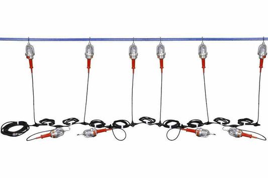 Explosion Proof LED String Lights - 10 LED Lamps - Class I & II, Div. I - 220 Volts, 50/60Hz