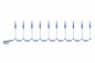 Explosion Proof LED String Light - 10 Lamps - 120-277V to LV DC - EXP Inline Xfrmr - 135' Cord, Plug