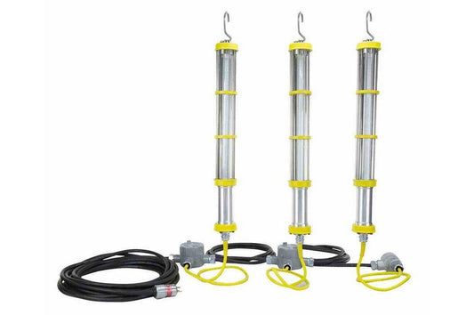Explosion Proof LED Aluminum String Lights - C1D1 - 3 Lights - 3M Spacing - 1M Drops - 2' Drop Light