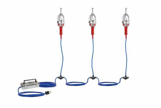 Explosion Proof LED String Lights - 3 Hand Lamps - Class 1 & Class 2 - 220-240 VAC, 50/60Hz