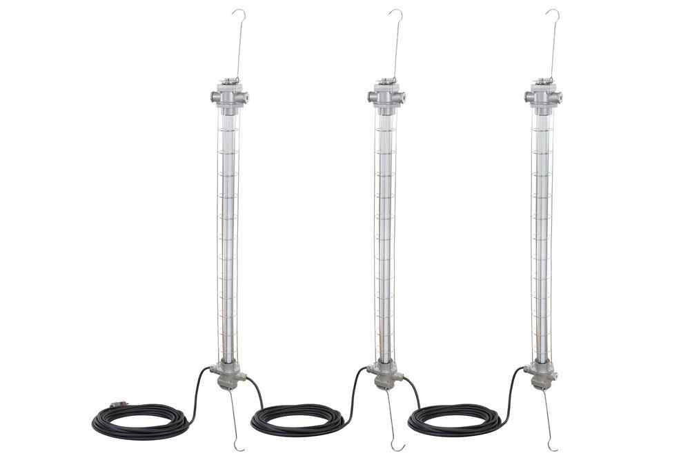 Explosion Proof Low Profile LED String Lights - 3 Lights - 40,560 Lumens - C1D1/C2D1 - ATEX - IEXEx