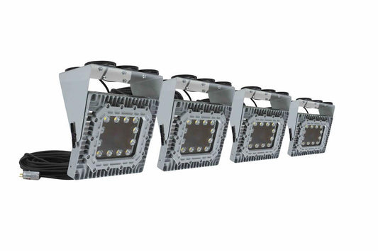 600W Explosion Proof LED String Light - (4) 150W Fixtures Daisy Chained - Adjustable Magnetic Mount