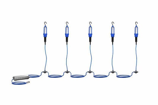 Explosion Proof LED String Lights - 120-277V AC to LV DC - EXP Inline Xfrmr - 50' Cord, EXP Cord Cap