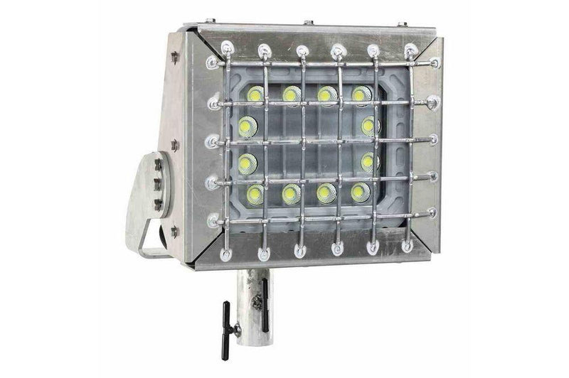 347/480V Explosion Proof 100 Watt Stanchion LED Light Fixture - Wire Guard - Class 1 Division 1