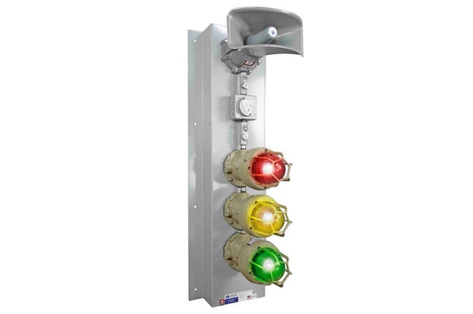 30W Explosion Proof LED Traffic Light w/ Signal Horn - C1D1 & C2D1 Signal Stack Light
