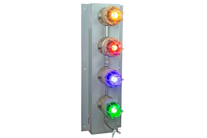 Explosion Proof Traffic Light - Class 1 & Class 2 Signal Stack Light - Colored Lamps