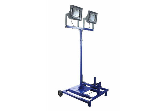 300 Watt Explosion Proof LED Light Tower - Extendible Tower W/ Wheels - 100 foot Cord w/ EXP Plug