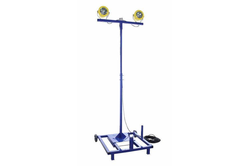 Two 70 Watt Metal Halide Explosion Proof Lights on Aluminum Tripod - Class I, Div. I - 220V, 50/60Hz