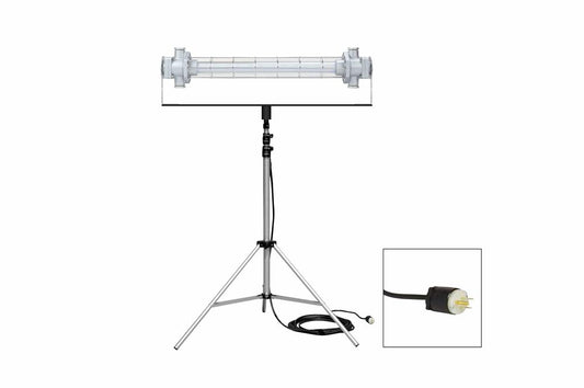40W Explosion Proof LED Tripod Light - 3.5ft to 10ft - 5,400 lms - 100' Cord w/ Cord Cap