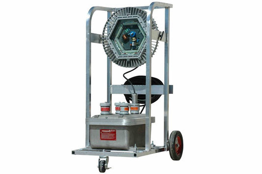 Explosion Proof Transformer with 150 Watt LED Light - 500 VA - 4 Receptacle - 120 VAC Secondary